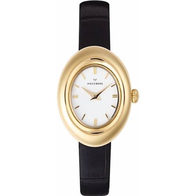 Mockberg Belle Oval Petite Leather Gold Watch