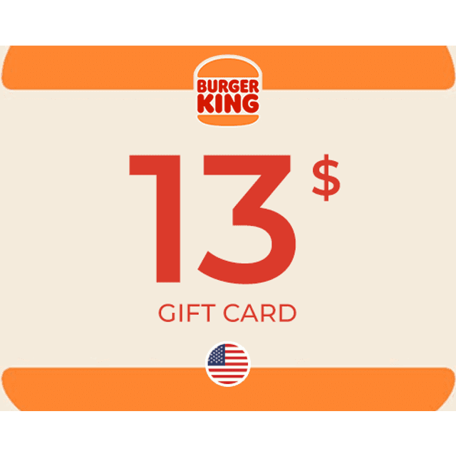 Burger King Gift Card 13 USD