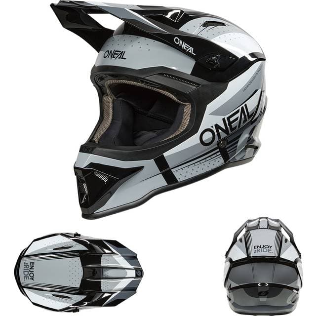 O'Neal Crosshjelm 1Srs Rc - Sort/Grå Herre