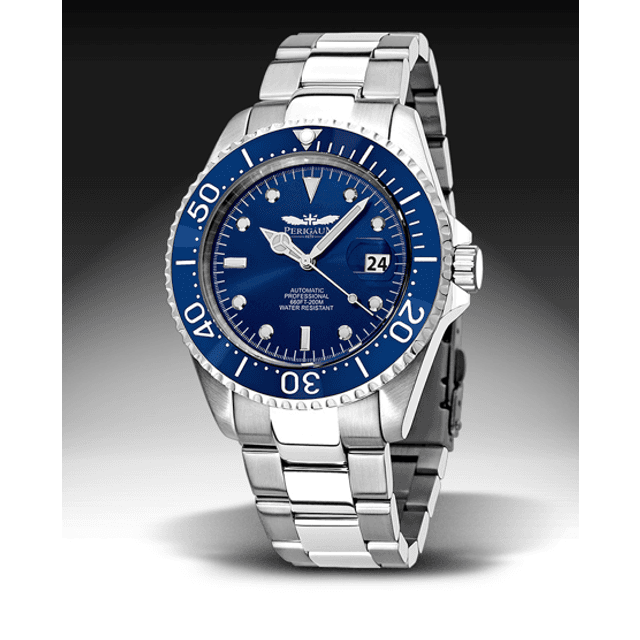 Perigaum Pro-Diver P-1308-SS-BL Wristwatch