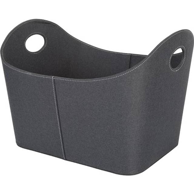 Perel Brændekurv Sort Vintage Læder Look