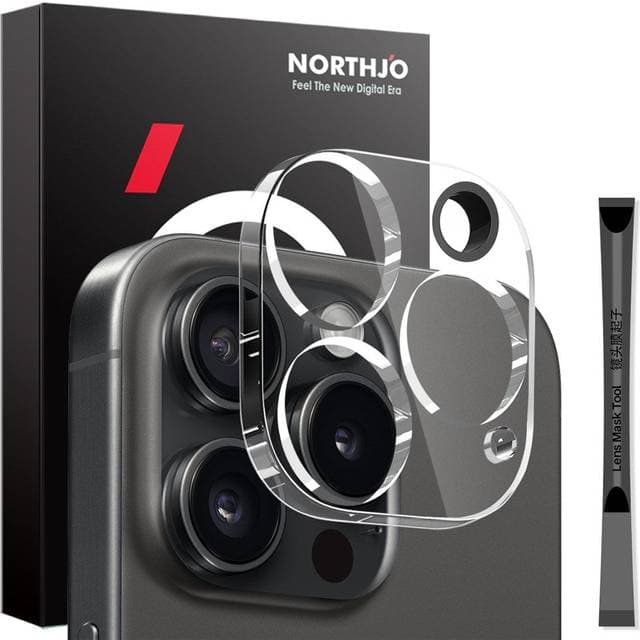 Northjo iPhone 16 Pro Hærdet Kameralinseglas