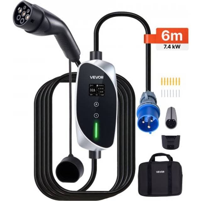 VEVOR Mobil Wallbox 7.4 kW 32A Type 2
