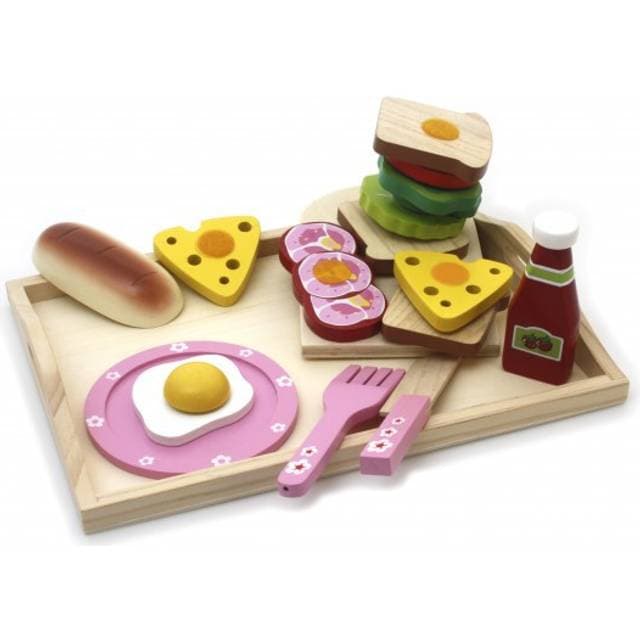 Magni Morgenmadsbakke i træ med Tilbehør