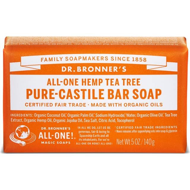 Dr. Bronners Pure Castile Bar Soap Tea Tree 140g