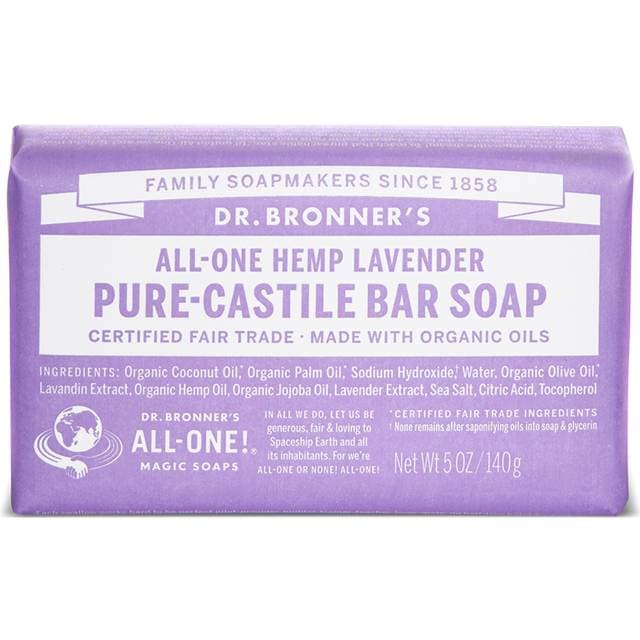 Dr. Bronners Pure Castile Sæbebar Lavendel 140g