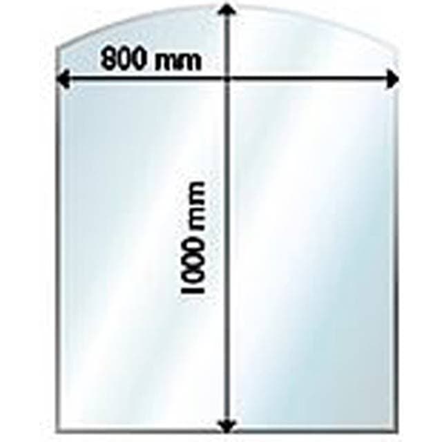 Aduro Glass Floor Hearth Curved 6mm 100X80cm