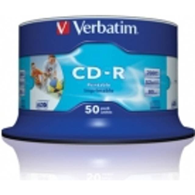Verbatim CD-R 700MB 52x Spindle 50-Pack Wide Inkjet