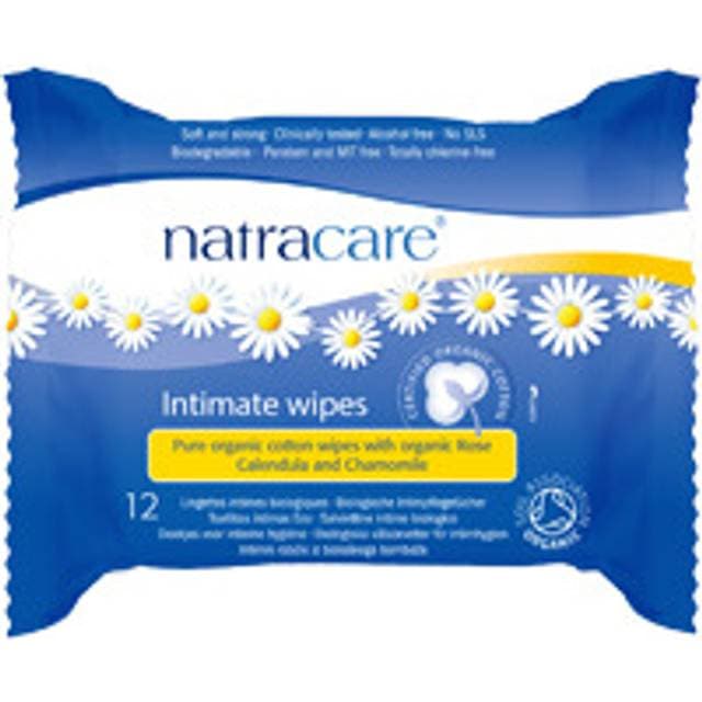 Natracare Organic Cotton Intimate Wipes 12-pak