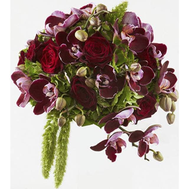 Bloomit Brudebuket i Rød & Grøn