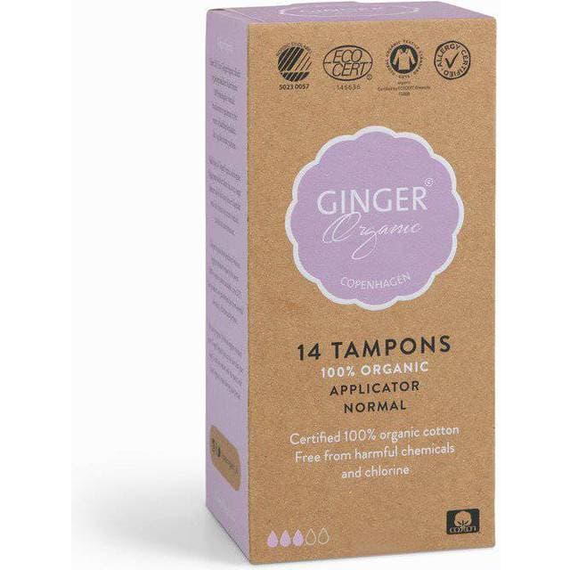 Ginger Organic Tamponer med Indføringshylster Normal 14-pak