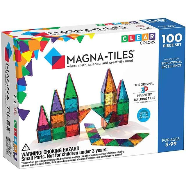 Magna-Tiles Clear Colors 100 dele