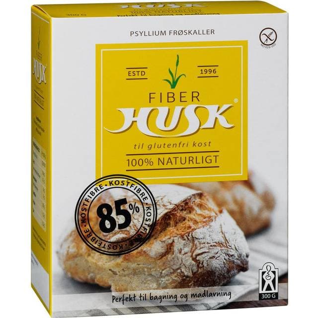 FiberHUSK Psyllium Frøskaller Glutenfri Bagemiddel 300g