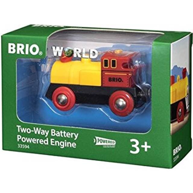 BRIO Batteridrevet tovejs lokomotiv, rødt/gult 33594