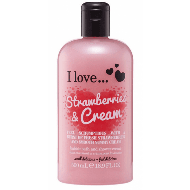 I love... Strawberries & Cream Bath & Shower Crème 500ml