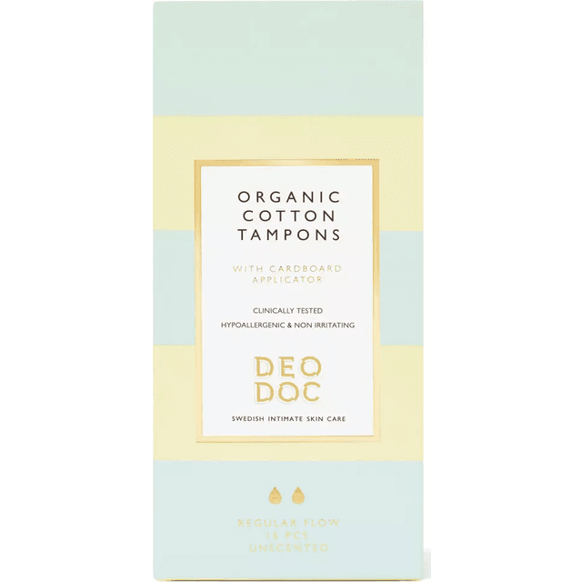 DeoDoc Organic Cotton Tampons Regular 16-pak