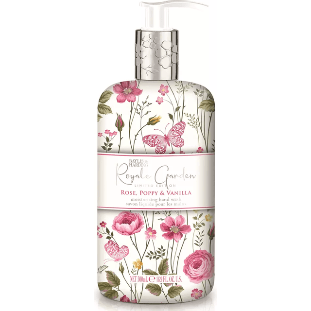 Baylis & Harding Royale Garden Hand Wash Rose, Poppy & Vanilla 500ml