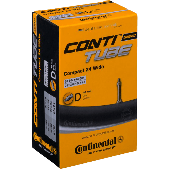Continental Compact Tube Schrader Valve Black 24x 40 mm