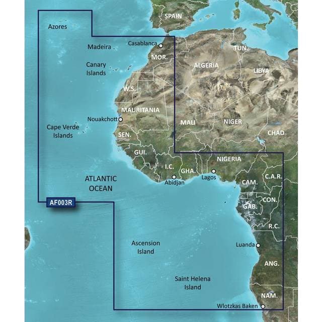 Garmin BlueChart g3 Africa, Western Coastal Charts
