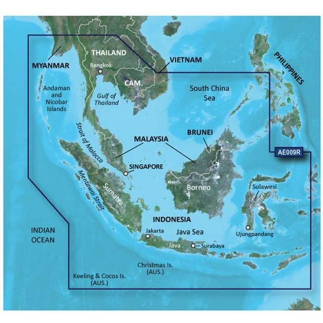Garmin BlueChart g3 Vision Singapore, Malaysia and Indonesia Charts