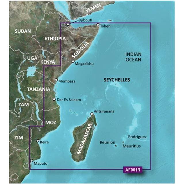 Garmin BlueChart g3 Africa, Eastern Coastal and Inland Charts
