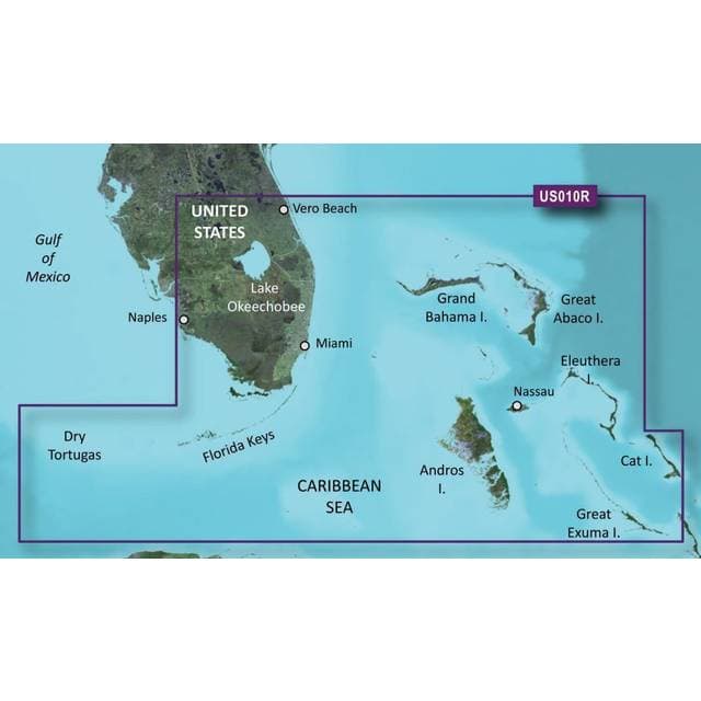 Garmin USA, Sydflorida og Nordbahamas Kystkort