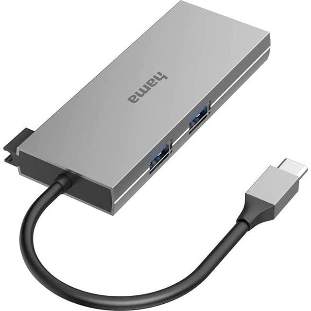 Hama USB-C Hub, Multiport, 6 Ports, 2 x USB-A, USB-C, HDMI, SD, microSD