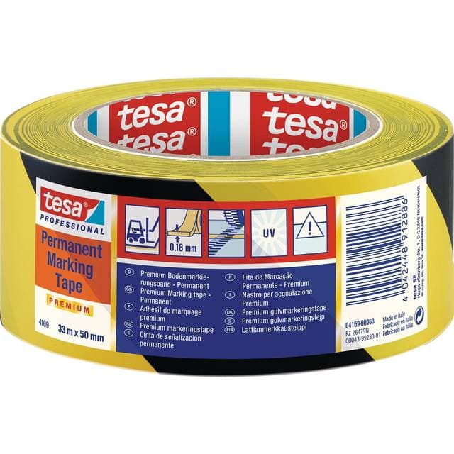 TESA Premium 04169-00063-93 Black/Yellow 33000x50mm