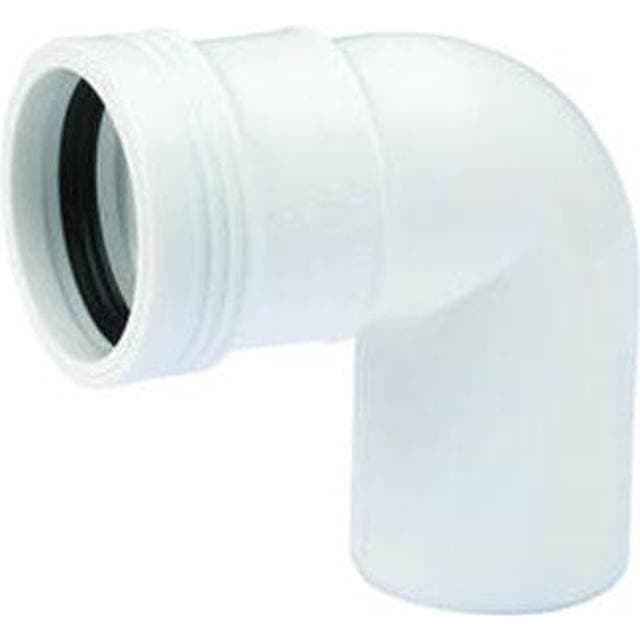 VVS HTP Bøjning 88 grader 50 mm med 1 muffe hvid