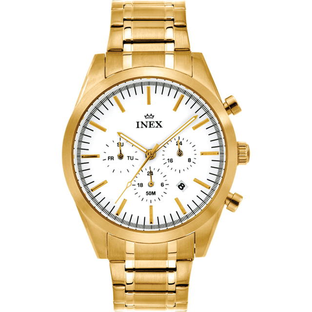 INEX Chrongraf Dato Double Inex Lænke A76204-1D0I, M Herre m/lænke (Stæhr)