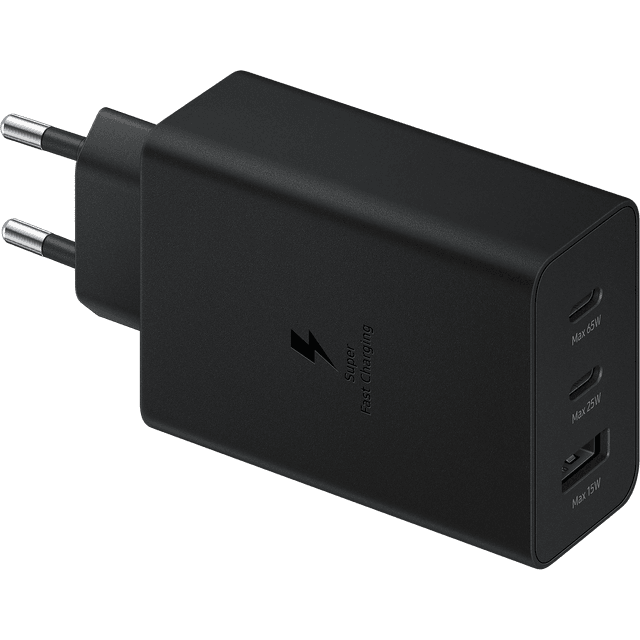 Samsung 65W Power Adapter Trio (EP-T6530NBEGWW) - Sort