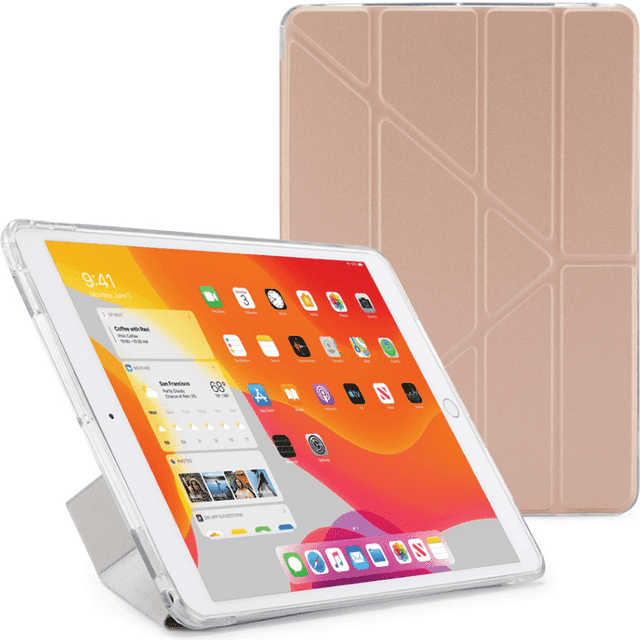 Pipetto iPad 10.2Origami Case Metallic Rose Gold"