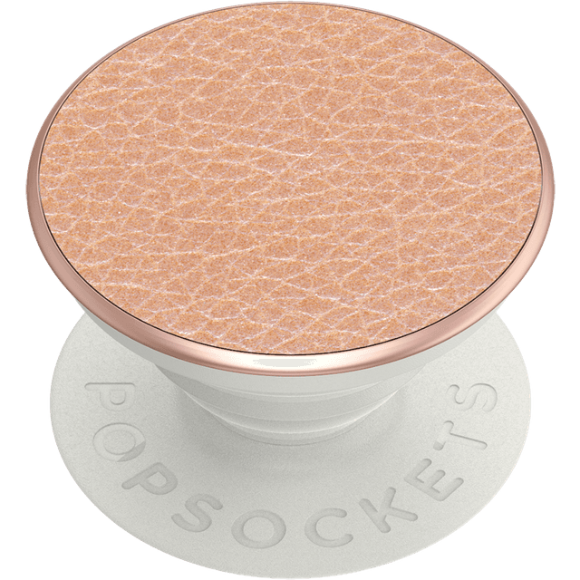 Popsockets Pebbled Vegan Leather Rose Gold Premium Holder
