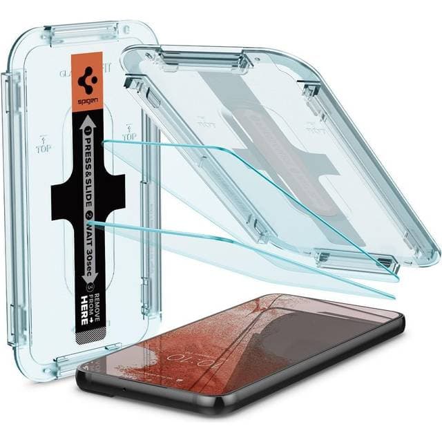 Spigen Glas.tR Ez Fit Screen Protector for Galaxy S22 2-Pack