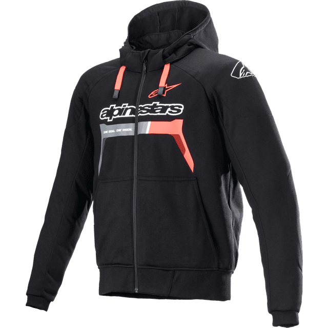 Alpinestars MC-Hættetrøje Chrome Ignition, Sort/Neongul Herre