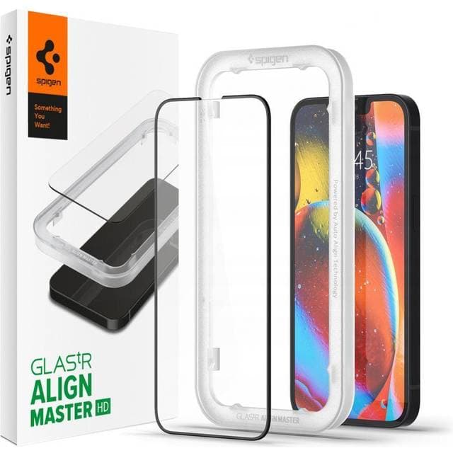 Spigen ALM Glass FC Tempered Glass for Apple iPhone 13/13 Pro Black