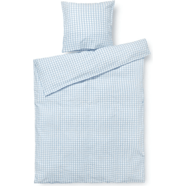 Juna Bæk & Bølge Dynebetræk Hvid, Blå (200x140cm)