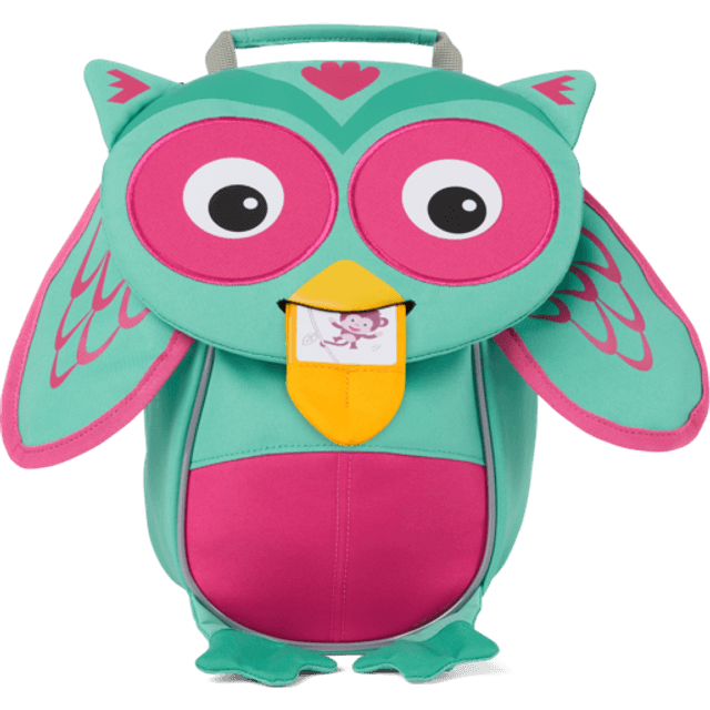 Affenzahn Small Friend Owl - Turquoise/Rose/Yellow