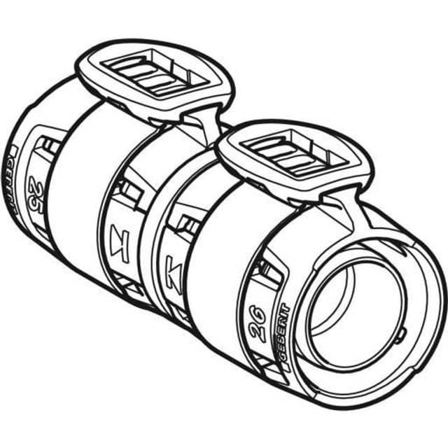 Geberit overgang 32x32mm t/MEPLA blyfri siliciumbronze sort