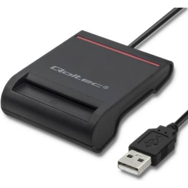 Qoltec 50642 SMART-kortläsare USB 2.0 svart