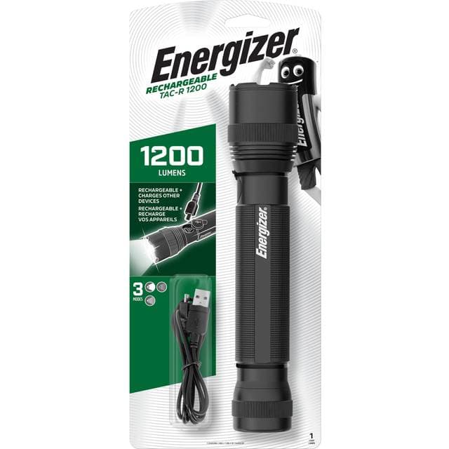 Energizer Performance Metal Rechargable Tactical Flashlight 1200 Lumens