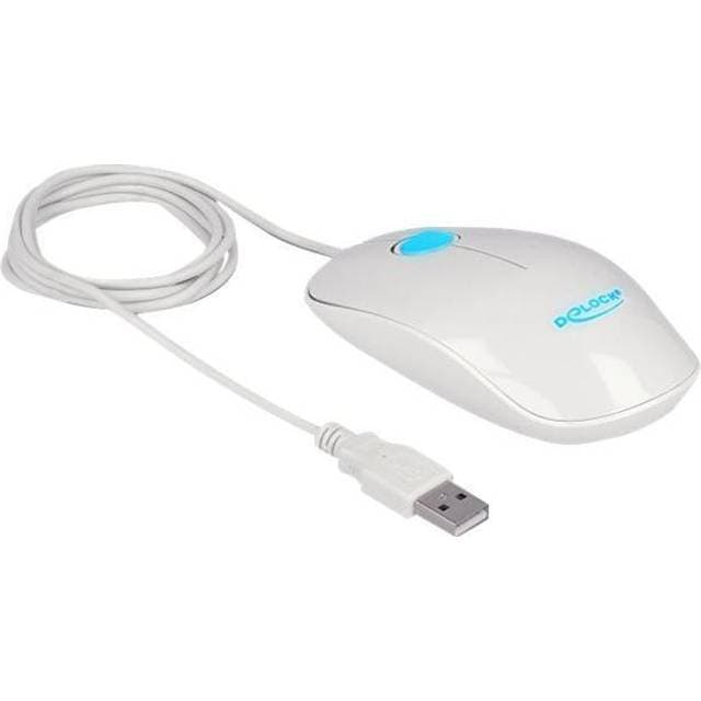 DeLock Optical 3-button LED Mouse USB Type-A white