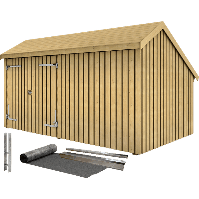 Plus Multi havehus 2 moduler ubehandlet lukket m/db dør (Areal )