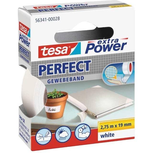 TESA 56341-00028-03 Perfect Extra Power Fabric Tape 2750x19mm