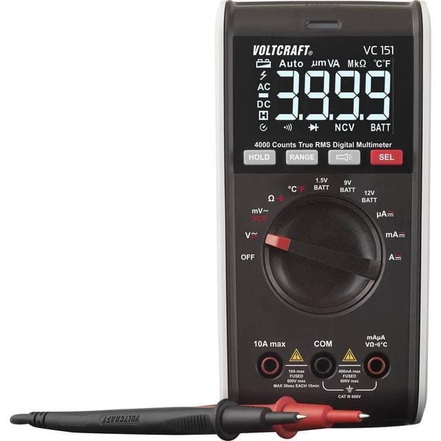 Voltcraft VC-12922605 Hånd-multimeter Kalibreret ISO III