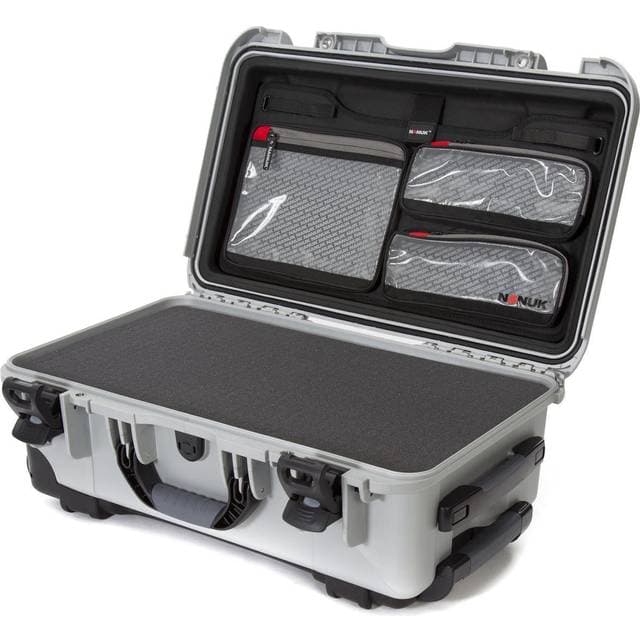 Nanuk Case w/lid org./foam Silver Interior dimensions = 20.5x11.3x7.5(935-5005)