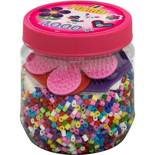 Hama Beads Midi Perler - Spand med 4000stk, 3 plader