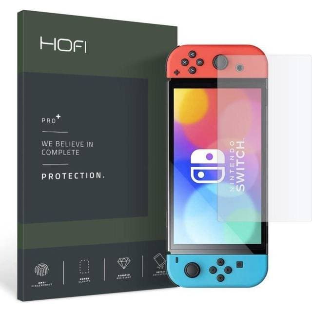 Hofi Switch OLED Glass Pro+ Skærmbeskyttelse - Case Friendly Gennemsigtigt