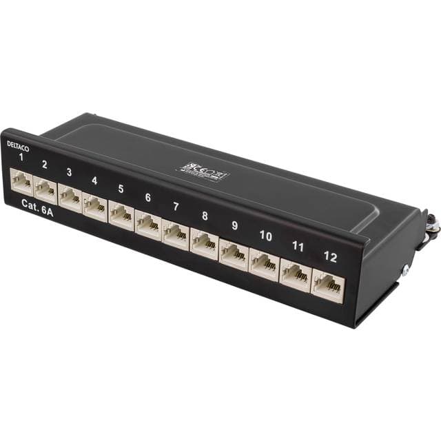 Deltaco Patch Panel 12xRJ45