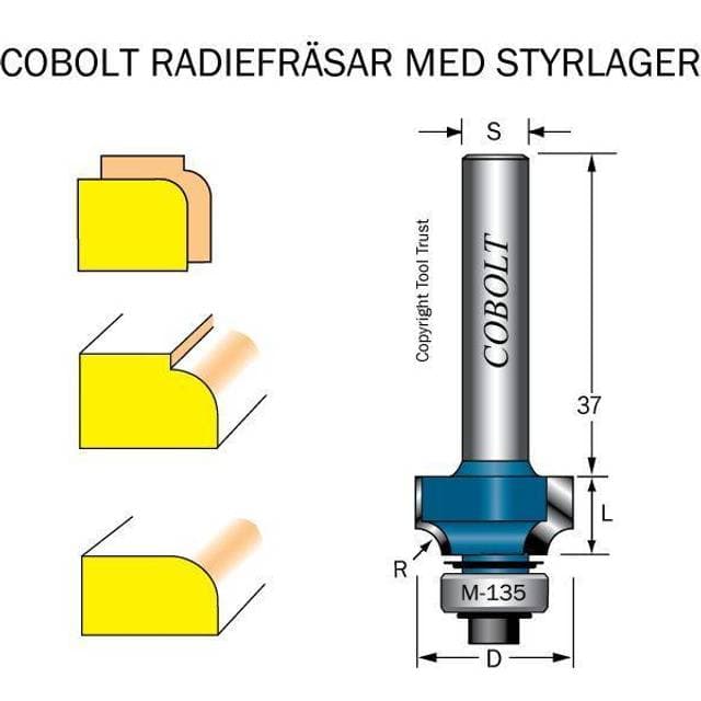 Cobolt Cobolt Afrundingsfræser R=2 217-020